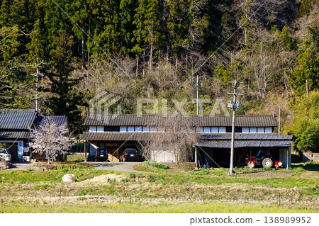 Houses along the Natori River Houses along the Natori River 138989952