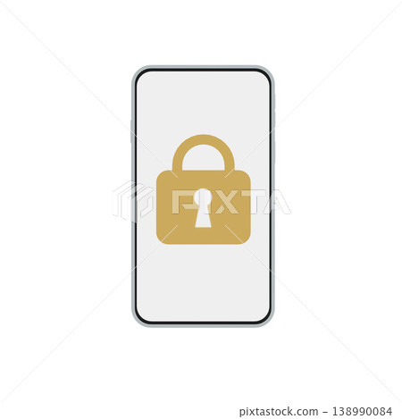 Smartphone security lock icon, privacy protection image Smartphone security lock icon, privacy protection image 138990084