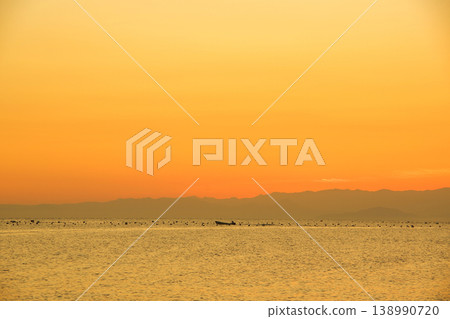 A view of the sea in the morning before sunrise. A view of the sea in the morning before sunrise. 138990720