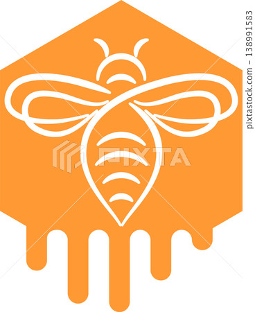 Bee and honeycomb logo, icon, bee, bumblebee, insect 138991583