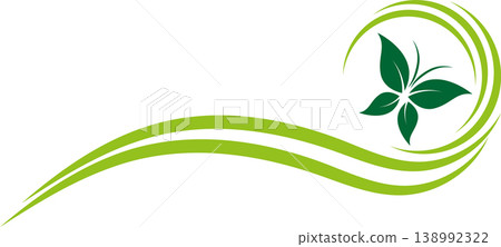 Butterfly logo, four leaves, waves, butterfly background, lifestyle Butterfly logo, four leaves, waves, butterfly background, lifestyle 138992322