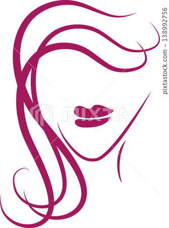 Woman's face logo, hair, hairdresser, makeup logo Woman's face logo, hair, hairdresser, makeup logo 138992756