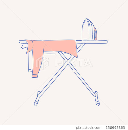 Ironing board with clothes light Ironing board with clothes light 138992863