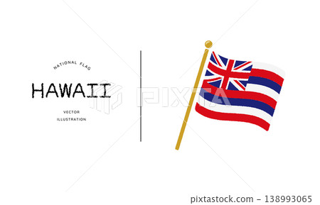 Hawaii State Flag Flat Design Icon 138993065