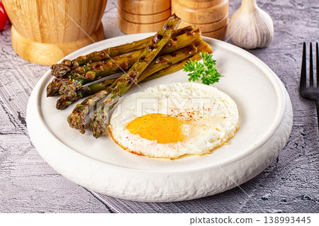 Gourmet breakffast - asparagus with egg Gourmet breakffast - asparagus with egg 138993445