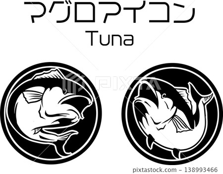 Japanese-style tuna icon material Japanese-style tuna icon material 138993466