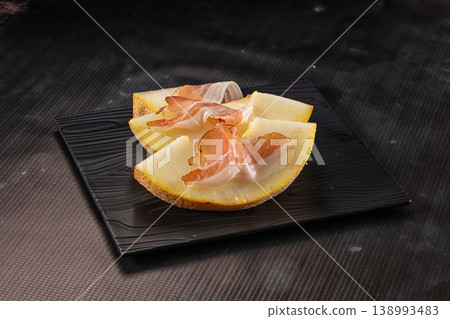 Slised sweet melon with Jamon Slised sweet melon with Jamon 138993483