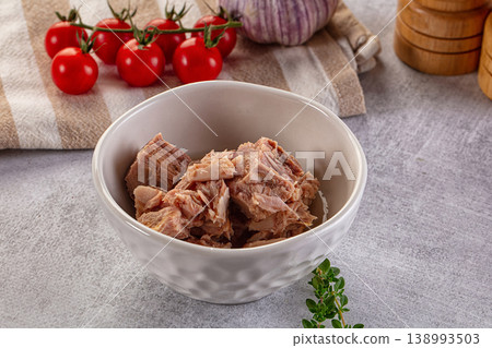 Canned tuna fillet for salad Canned tuna fillet for salad 138993503