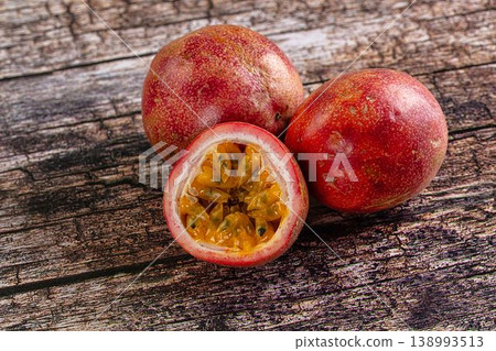 Ripe sweet juicy exotic maracuya Ripe sweet juicy exotic maracuya 138993513