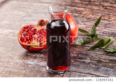 Sweet fresh pomegranate juice glass Sweet fresh pomegranate juice glass 138993581