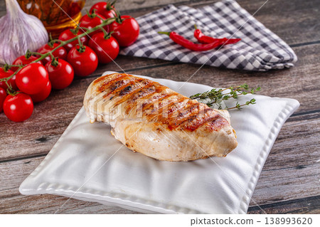 Grilled chicken breast fillet steak Grilled chicken breast fillet steak 138993620