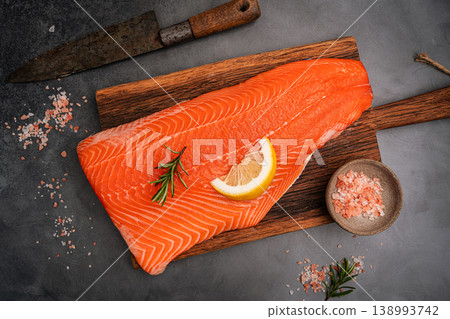 Salmon. Fresh raw salmon fish 138993742