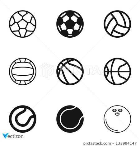 Sport balls icons set, vector illustration Sport balls icons set, vector illustration 138994147