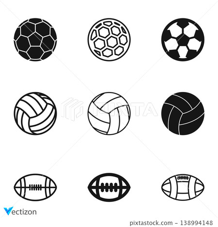 Sport balls icons set, vector illustration Sport balls icons set, vector illustration 138994148