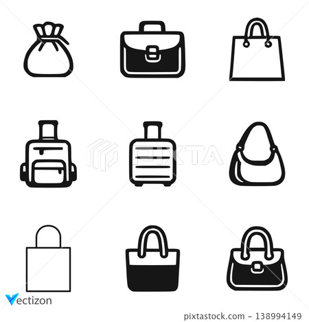 Bags Designs Icon Set. Vector Fashion 138994149