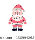 Simple and cute Santa Claus on white background 138994268