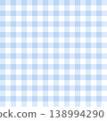 Seamless blue gingham pattern. Classic light blue checkered plaid background for surface and digital designs. 138994290