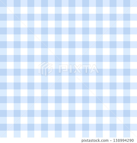 Seamless blue gingham pattern. Classic light blue checkered plaid background for surface and digital designs. 138994290