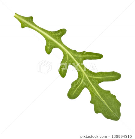 Rucola leaf, falling arugula salad isolated on white background with clipping path 138994510