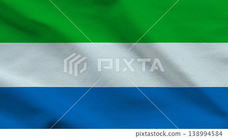 Sierra Leone flag waving proudly, symbolizing national sovereignty and unity 138994584
