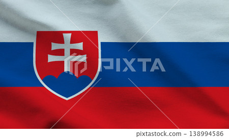 Celebrating independence and sovereignty with the national flag of Slovakia on Flag Day 138994586