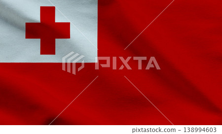 Flag of Tonga waving proudly, showcasing national identity and sovereignty 138994603