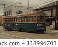 Retro streetcars running through Hakodate city 138994703