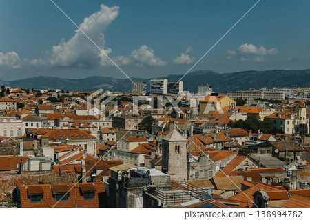 Amazing view of Split old town in a sunny day. Travel destination in Croatia. 138994782