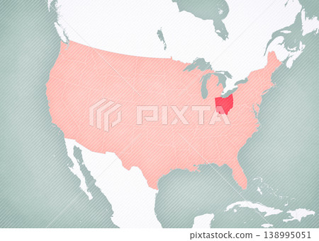 Map of United States of America - Ohio 138995051