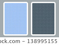 Back of a poker card set. Vector illustration with editable lines. Simple design 138995155