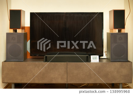 A home theater system made from various parts A home theater system made from various parts 138995968