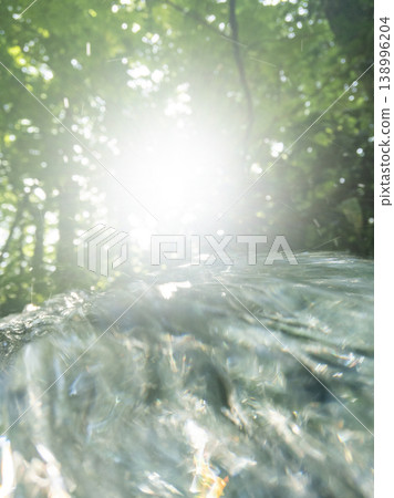 森林的新綠、清澈的溪流和生態景觀(大山木澤溪流) 森林的新綠、清澈的溪流和生態景觀(大山木澤溪流) 138996204