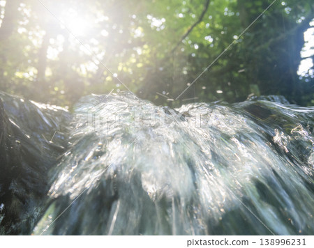 Fresh greenery in the forest, clear streams, and eco-images (Oyamakiyazawa mountain stream) 138996231
