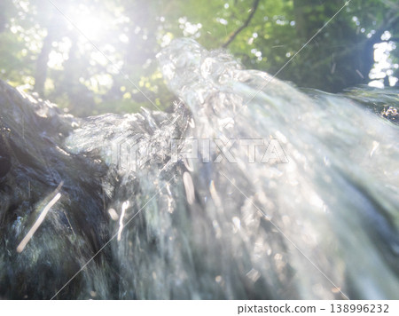Fresh greenery in the forest, clear streams, and eco-images (Oyamakiyazawa mountain stream) 138996232
