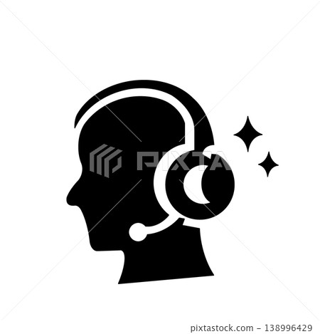 A black person icon representing the AI voice assistant and support staff. A black person icon representing the AI voice assistant and support staff. 138996429