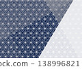 An elegant platinum hemp leaf pattern; a beautiful Japanese modern background with a platinum silver sheen. 138996821