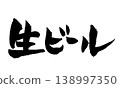 Japanese Calligraphy Draft Beer 138997350