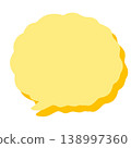 黃色蓬鬆的演講泡泡 138997360