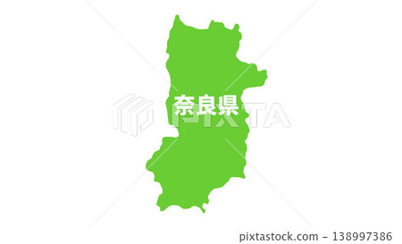 Map of Japan with prefecture names: Nara Prefecture Map of Japan with prefecture names: Nara Prefecture 138997386
