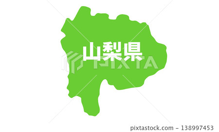 日本地圖,標有各都道府縣名稱:山梨縣 日本地圖,標有各都道府縣名稱:山梨縣 138997453