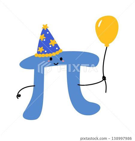 happy pi day character happy pi day character 138997986