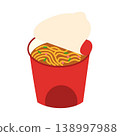 instant noodle cup illustration asian food 138997988