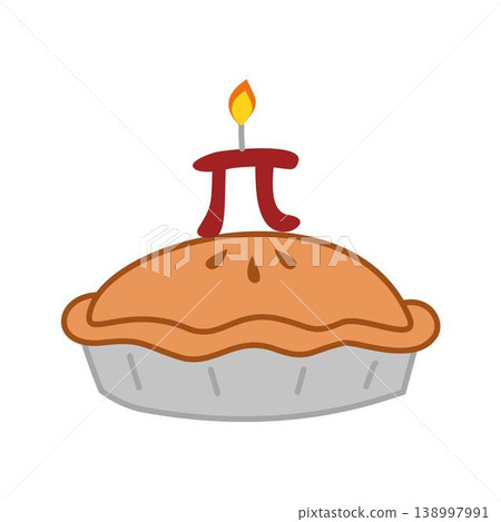 pi day apple pie with candle celebration pi day apple pie with candle celebration 138997991
