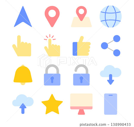 Interface Icon Set - Flat Color Interface Icon Set - Flat Color 138998433
