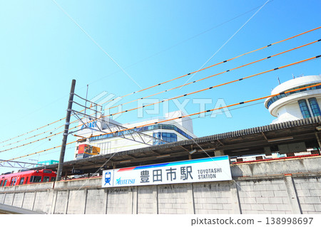 愛知縣豐田市名鐵豐田市站停靠的電車風景 138998697