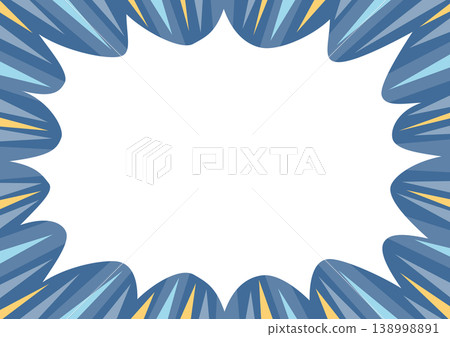 Simple jagged frame with focus lines (blue) Simple jagged frame with focus lines (blue) 138998891