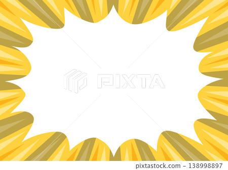 Simple jagged frame with focus lines - Yellow x Gold 138998897