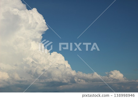 夏日景色,藍天白雲。 夏日景色,藍天白雲。 138998946