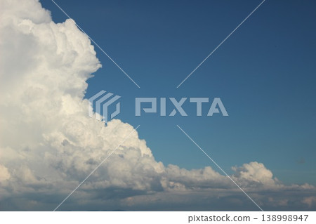 夏日景色,藍天白雲。 夏日景色,藍天白雲。 138998947