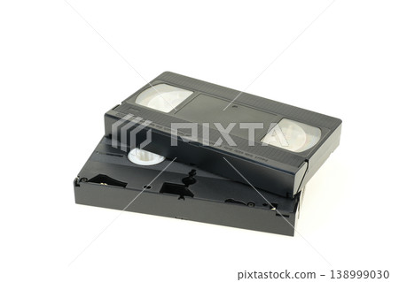 老式VHS錄影帶 - 正面和背面 老式VHS錄影帶 - 正面和背面 138999030
